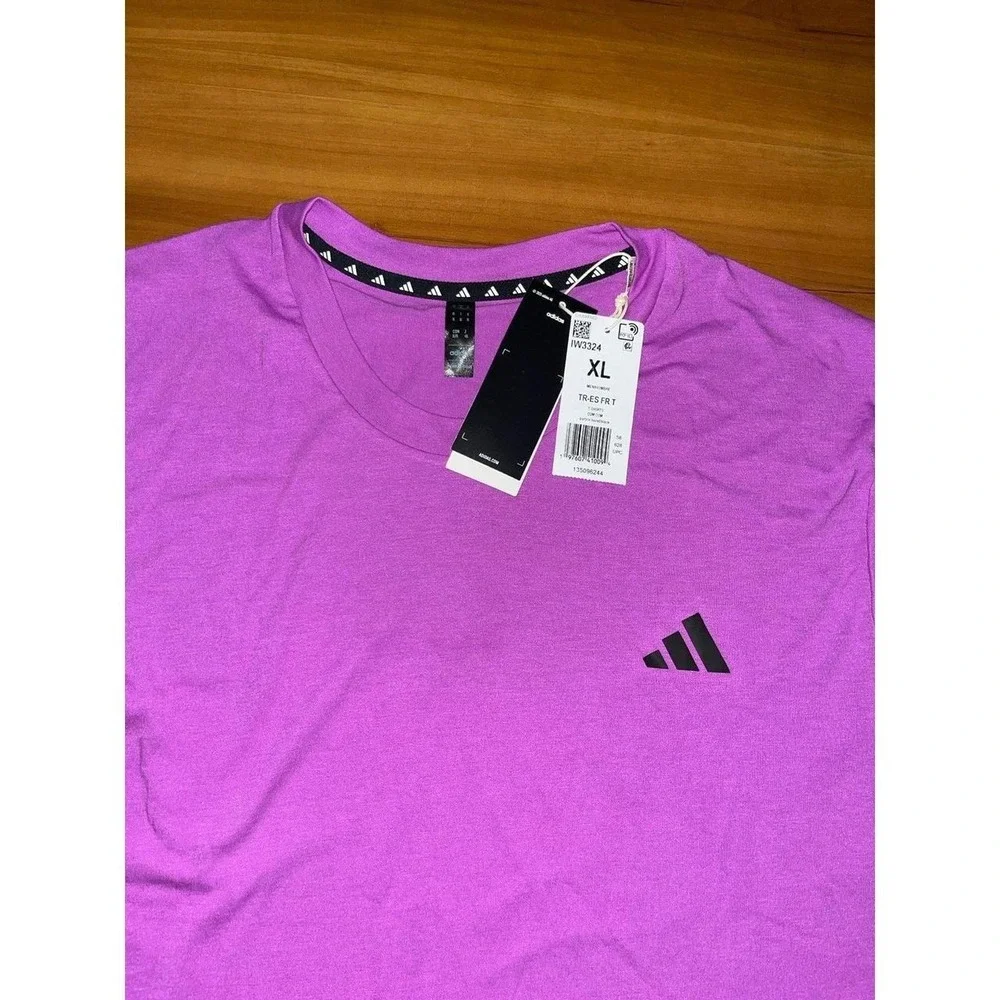 Mens NWT Adidas Feelready 3 Stripe Crewneck Short Sleeve T-Shirt